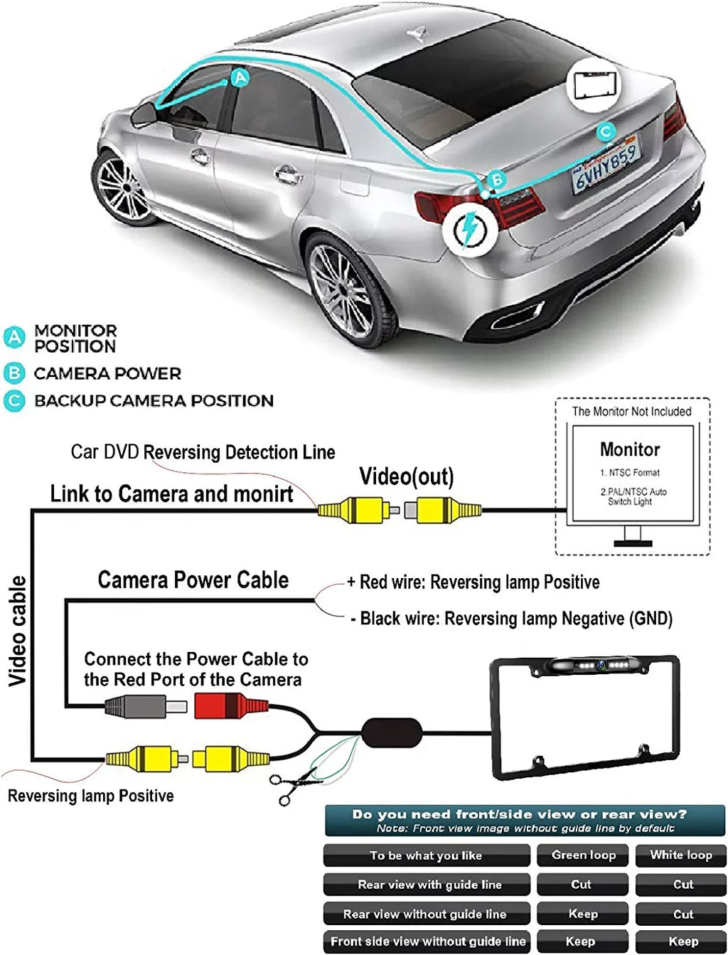 INEW987HD ALPINE Black Frame Rearview INE-W987HD for Backup Camera Plate License