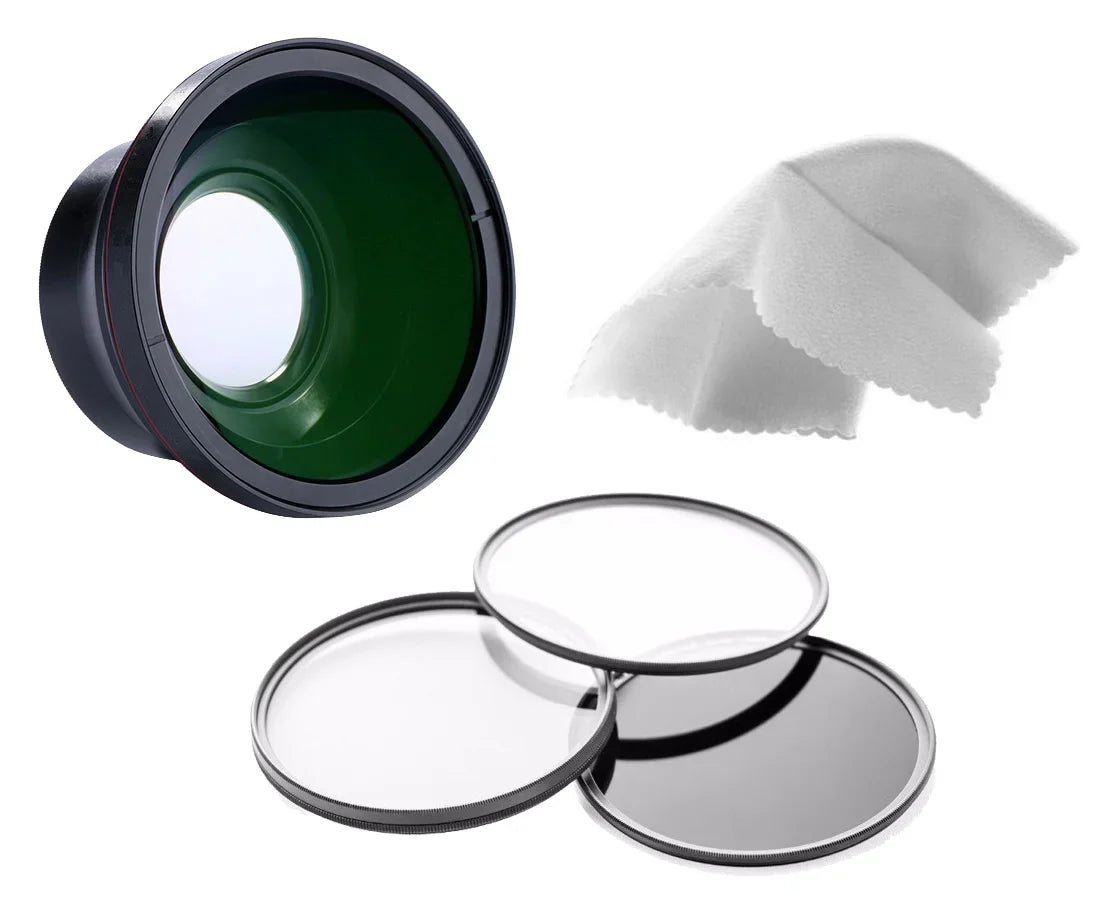Super Set w/ Wide Adapter Definition Lumix Filter Filter/Lens Macro High + Angle Panasonic DMC-LX10 + 0.43X Lens