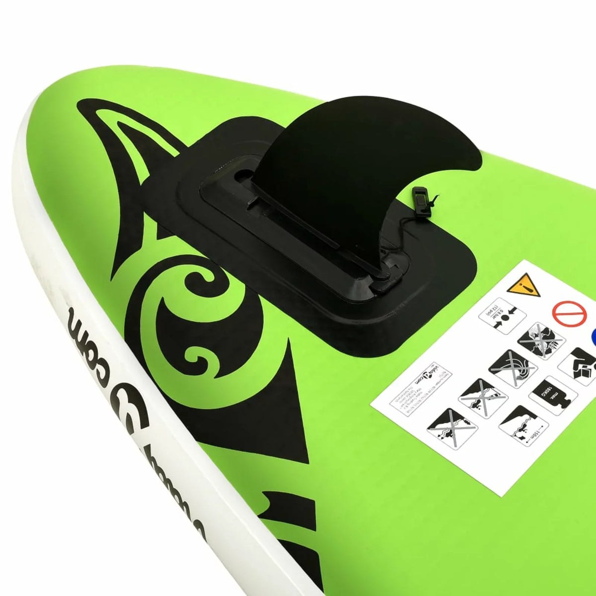 126"x29.9"x5.9" Inflatable Green Paddleboard Set MABOTO