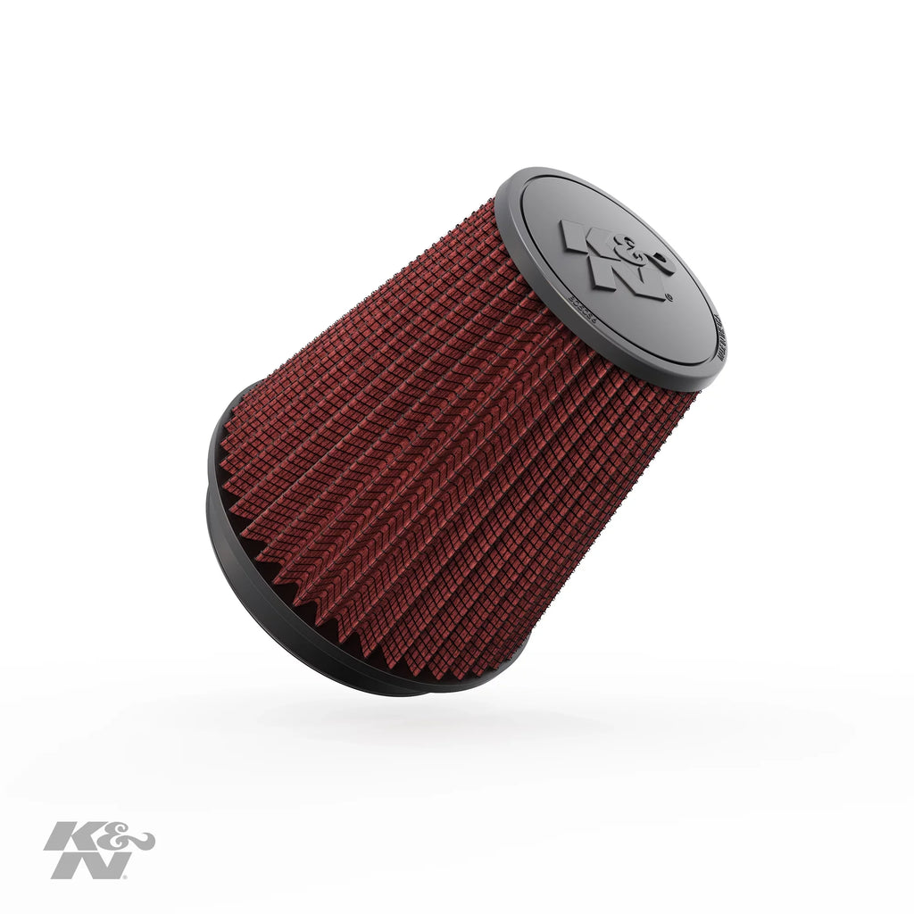 in and Engine ID; mm) K&N Top Clamp-On Base; RF-1041 in , in mm) mm) (191 Tapered; (215.9 5 Round Filter: 6 Flange 8.5 7.5 Washable mm) Height; Universal Air (152 Reusable: in (127