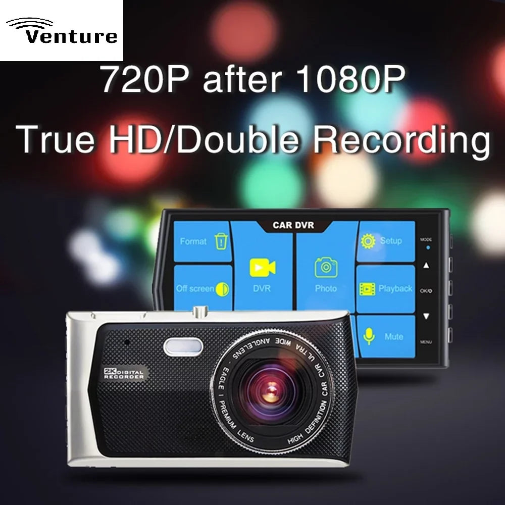 IPS Degree Cam GB Screen WITH HD FHD Angle,G-Sensor,Parking Record SD Loop 4" Dual and Record& 32 170 Video Lens Dash Car CARD Monitor, Camera Backup Night Camera, 1080P Touch