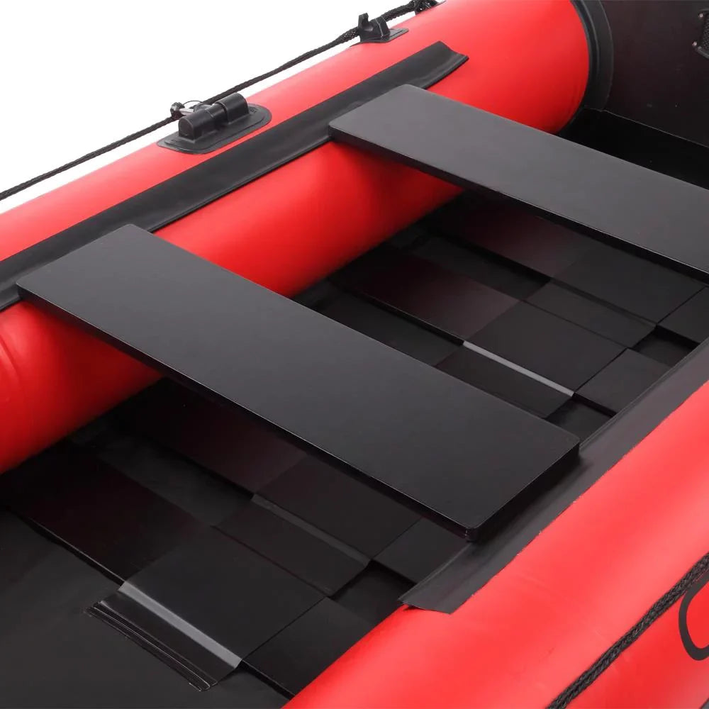 Campingsurvivals Oars with 10ft Rafting Inflatable Air Boat, Thickened and Boats Red/Black Pump,