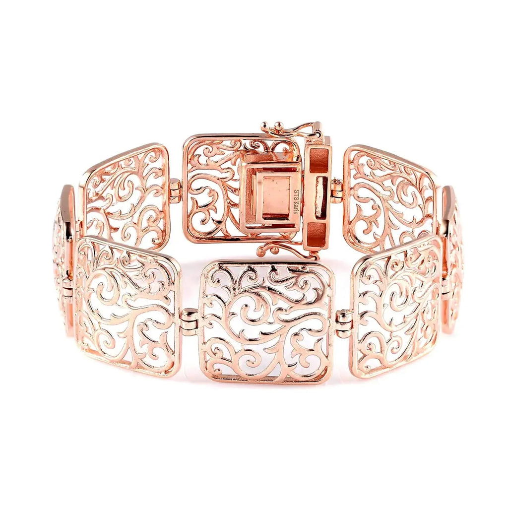 for Rose Mom 6.5" dimension Day Mothers Bracelet Plated Shop Gold LC 18K Birthday Gifts Jewelry