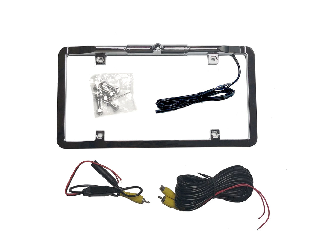 Camera BOYO Active Slim Plate (Chrome) with Ultra - Backup Lines VTL275TJ Full-Frame License Parking