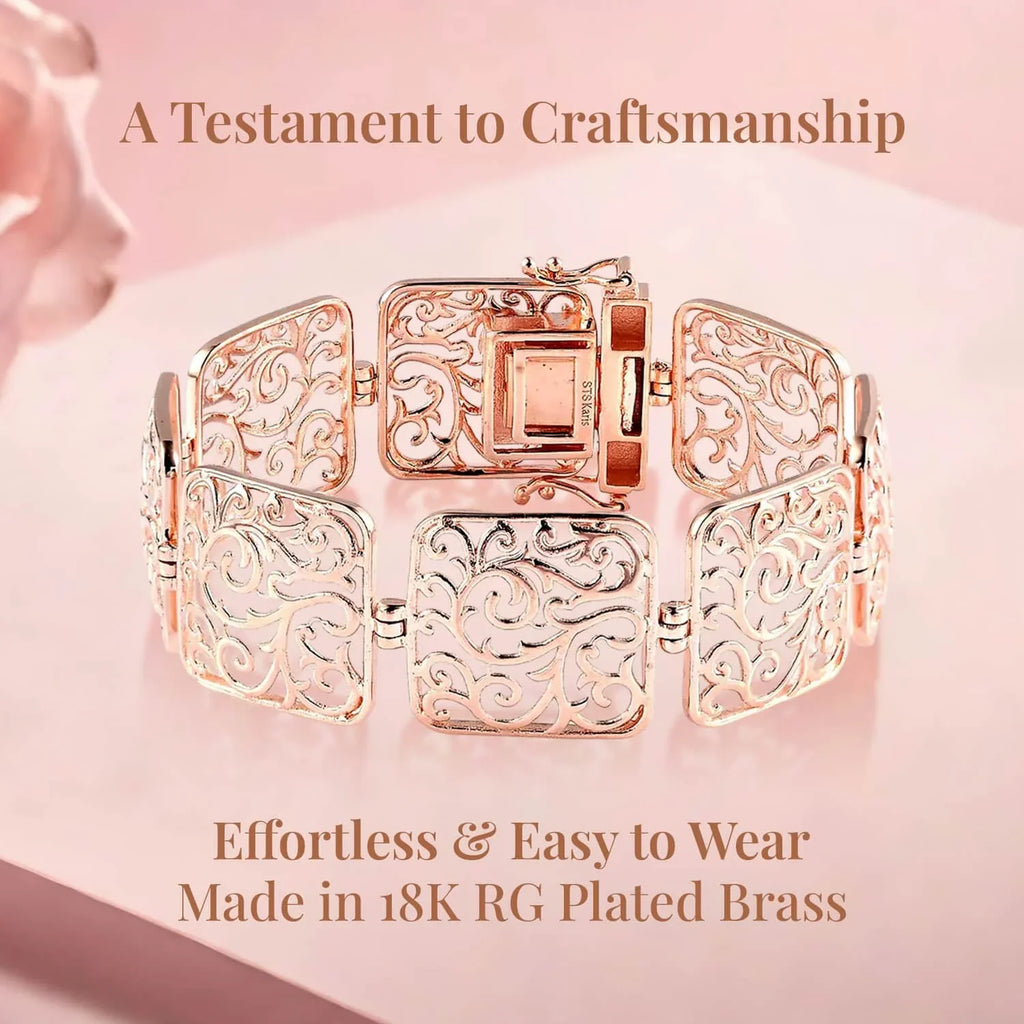 for Rose Mom 6.5" dimension Day Mothers Bracelet Plated Shop Gold LC 18K Birthday Gifts Jewelry