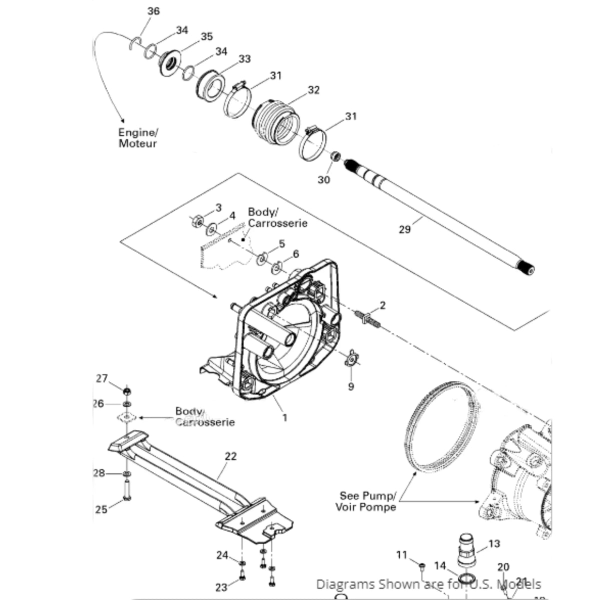 New Sea-Doo System, for OEM Yellow 291004649 Propulsion Reducer