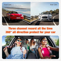 3 Inside 1080P Front with GPS Vehicle 64G Cam Dash Camera and