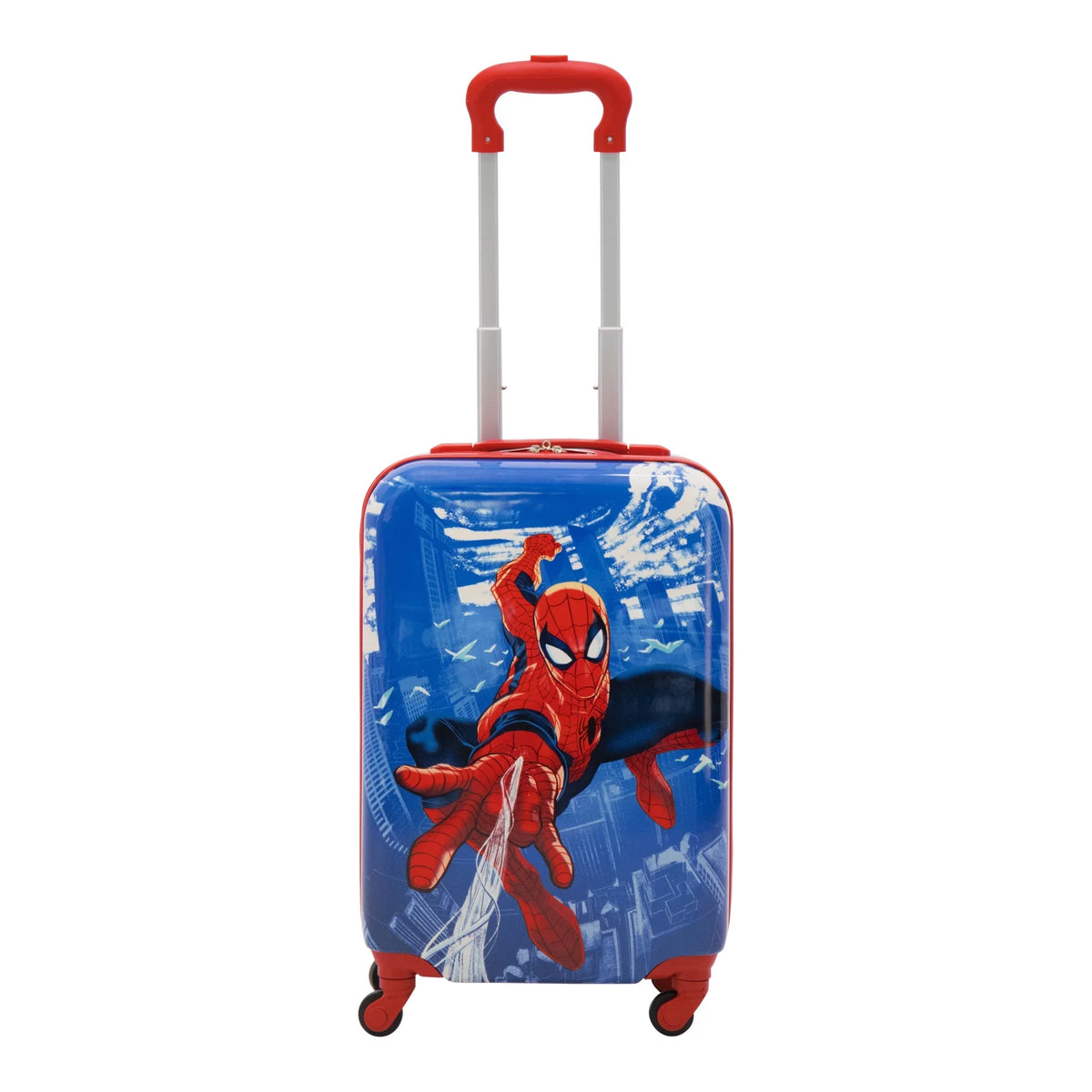 with Marvel Luggage, Hardshell Blue Inch Suitcase Kids Spider-Man 21 Carry On Rolling Wheels,
