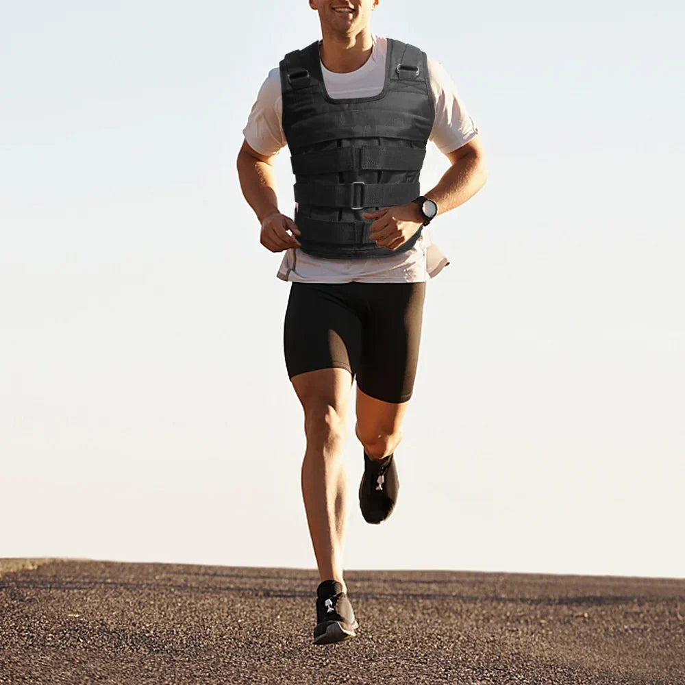 Tomfoto Exercise Training Loading Jacket Adjustable Cloth Max Strength Weight (Empty) Oxford Weight 50kg Loading Vest Weighted