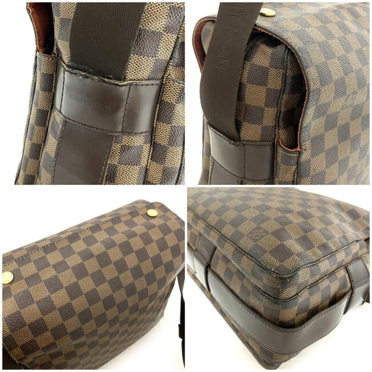 Brown Ebene N45255 (Good) SR0055 Pre-Owned Bag Damier Shoulder Naviglio