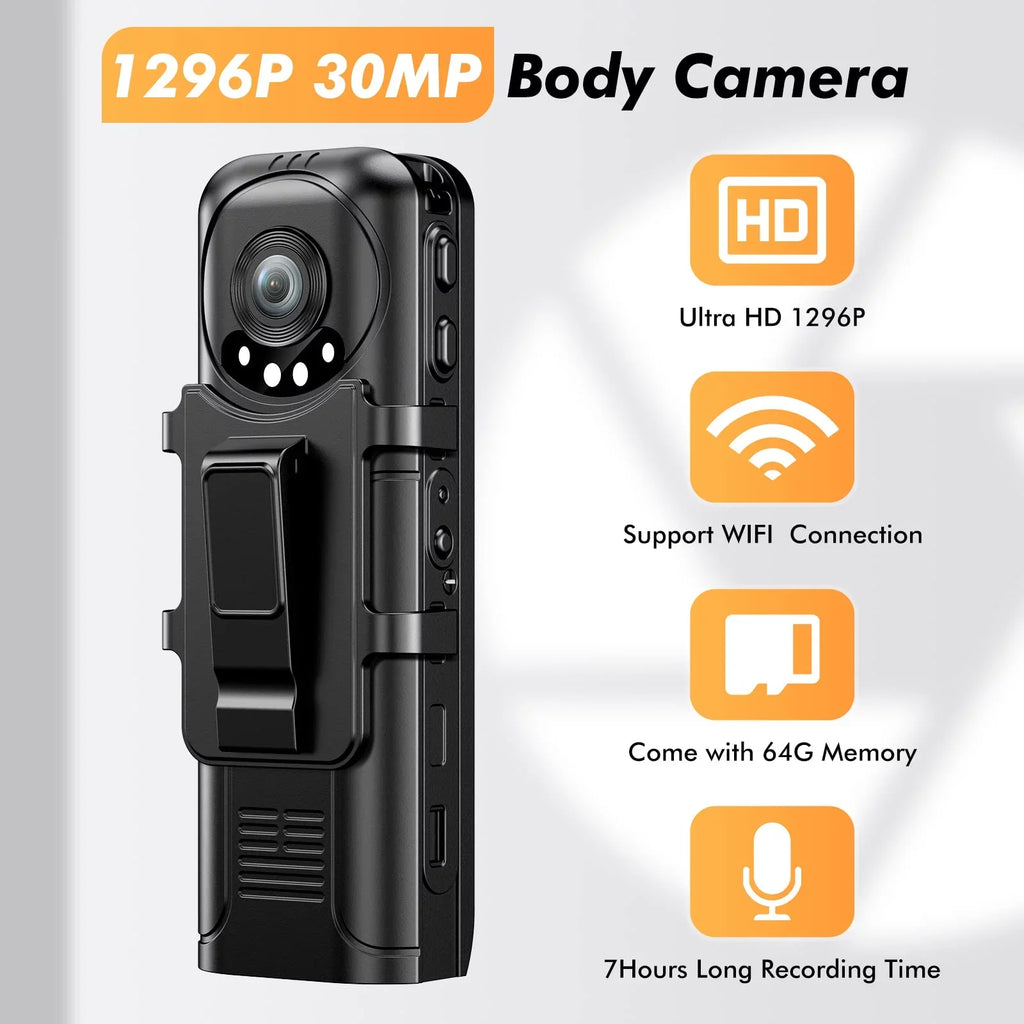 Losfom Worn Audio with Body (Only WiFi Z02 1296P and Camera Body Camera, Recording Video Camera)