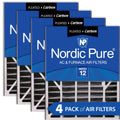 Bear Air 7/8) 20x25x5 Air 4 Replacement Pack 12 (4 Pleated Filter MERV +Carbon
