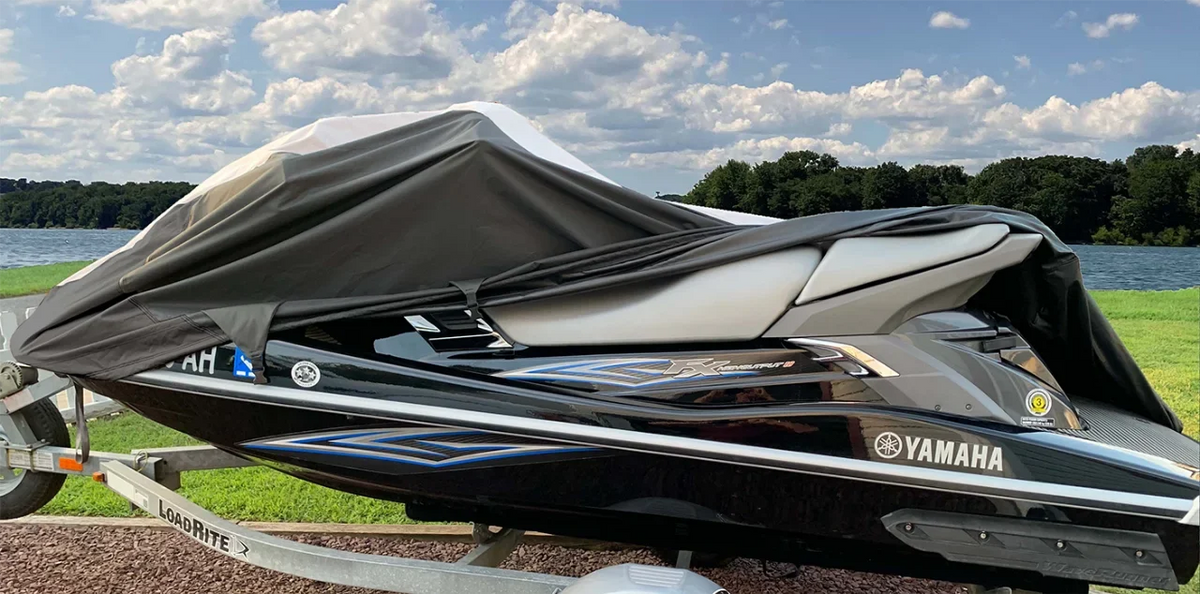 HEAVY-DUTY SUPER Sea Bombardier PWC JET RX SKI Jet for 2 Trailerable Ski 600D Cover 2000-2003 Di Doo Cover Seater Sea-Doo Compatible