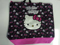 Hello - - Bow Pink Kitty New 821309 Tote Bag Black