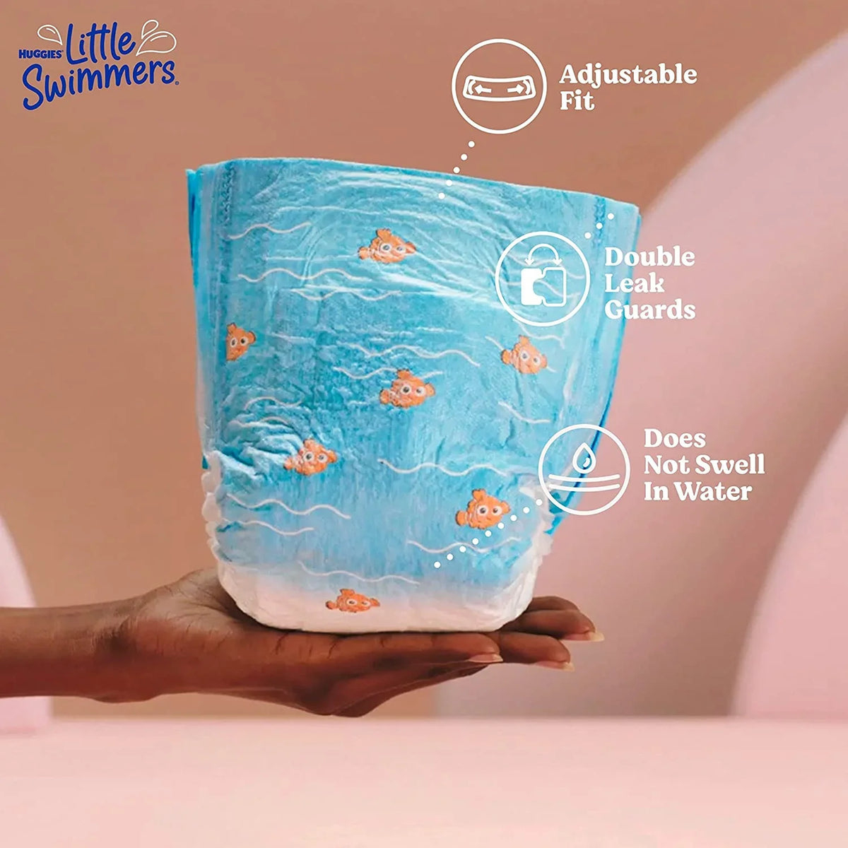 Swim Disposable Little lbs), Ct 17 Huggies (32+ dimension 5-6 Swimmers Diapers,
