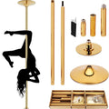 Pole Dance Kit Pub Poles Portable Home Exercise Pole for Set Party Removable Fitness 45mm Club Stripper Static Pole Dance Spinning Dancing Gym GENREEN