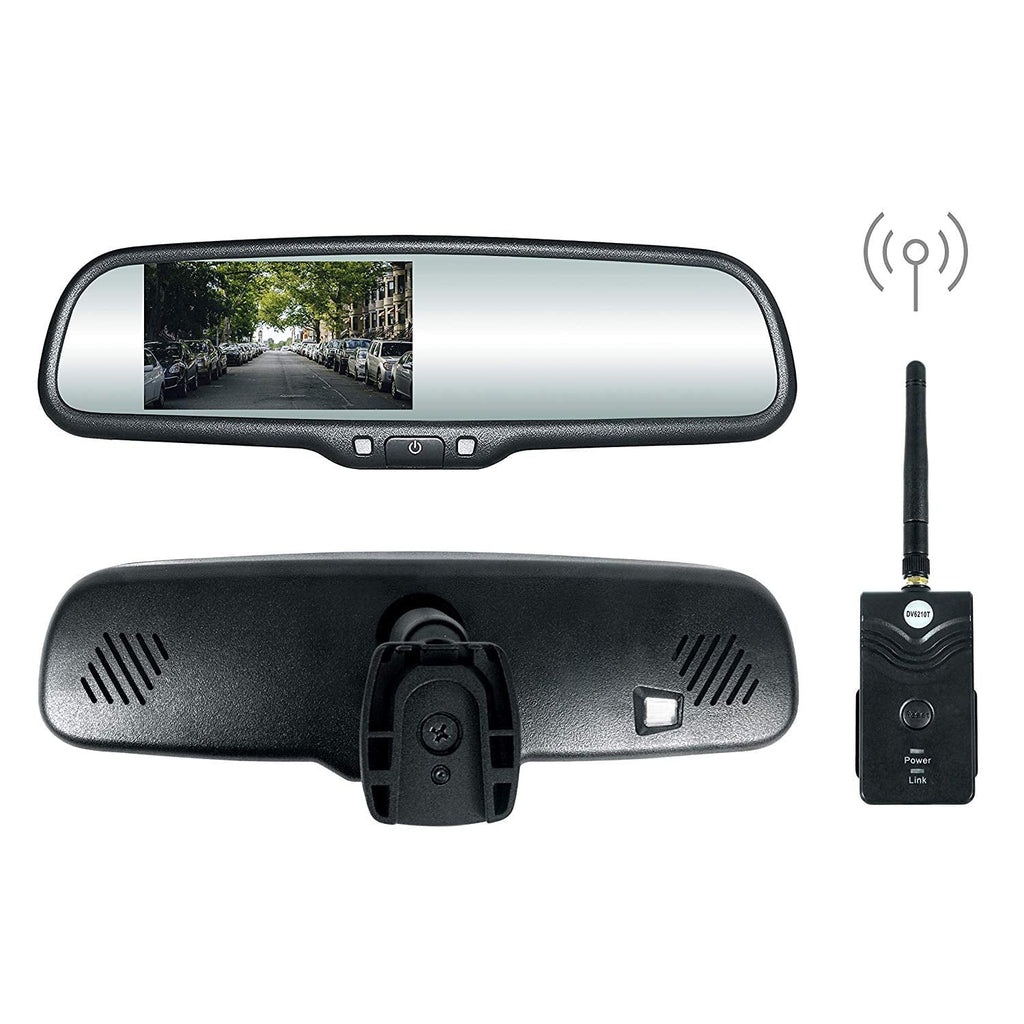 with for Mirror OEM Screen Transmitter Rear 4.3" LCD Master Wireless Fit Universal Tailgaters View Mount & | Cars