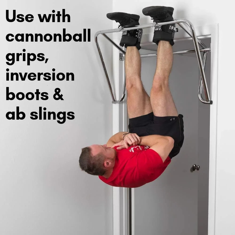 Pull-Up Exercise Bar Gym For 300Lbs Training Bar Strength Secure Up For Mount, Doorway Home Up With Adjustable Bars, Door Capacity Frame, Bar, Pull Door