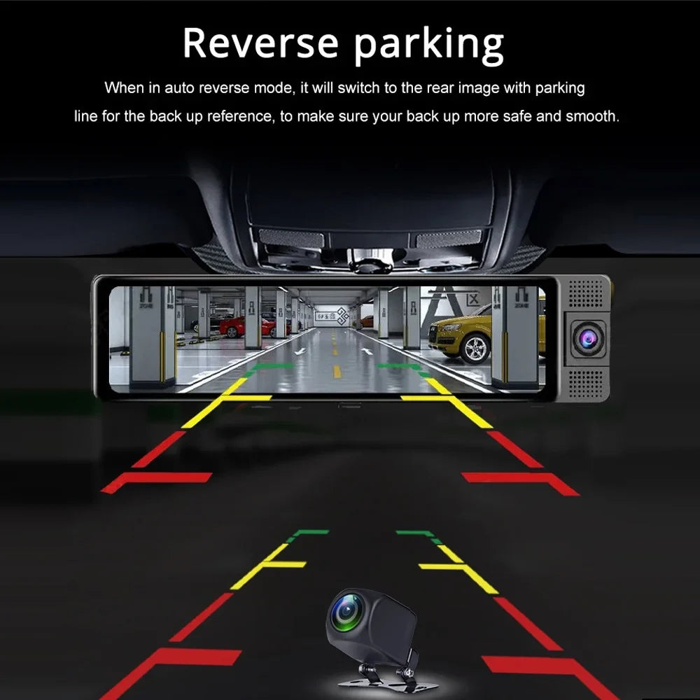 Safety Rearview Car Auto Walmeck Recorder Wide Angle Recorder, Driving Camera, Camcorder, Mirror Dashcam