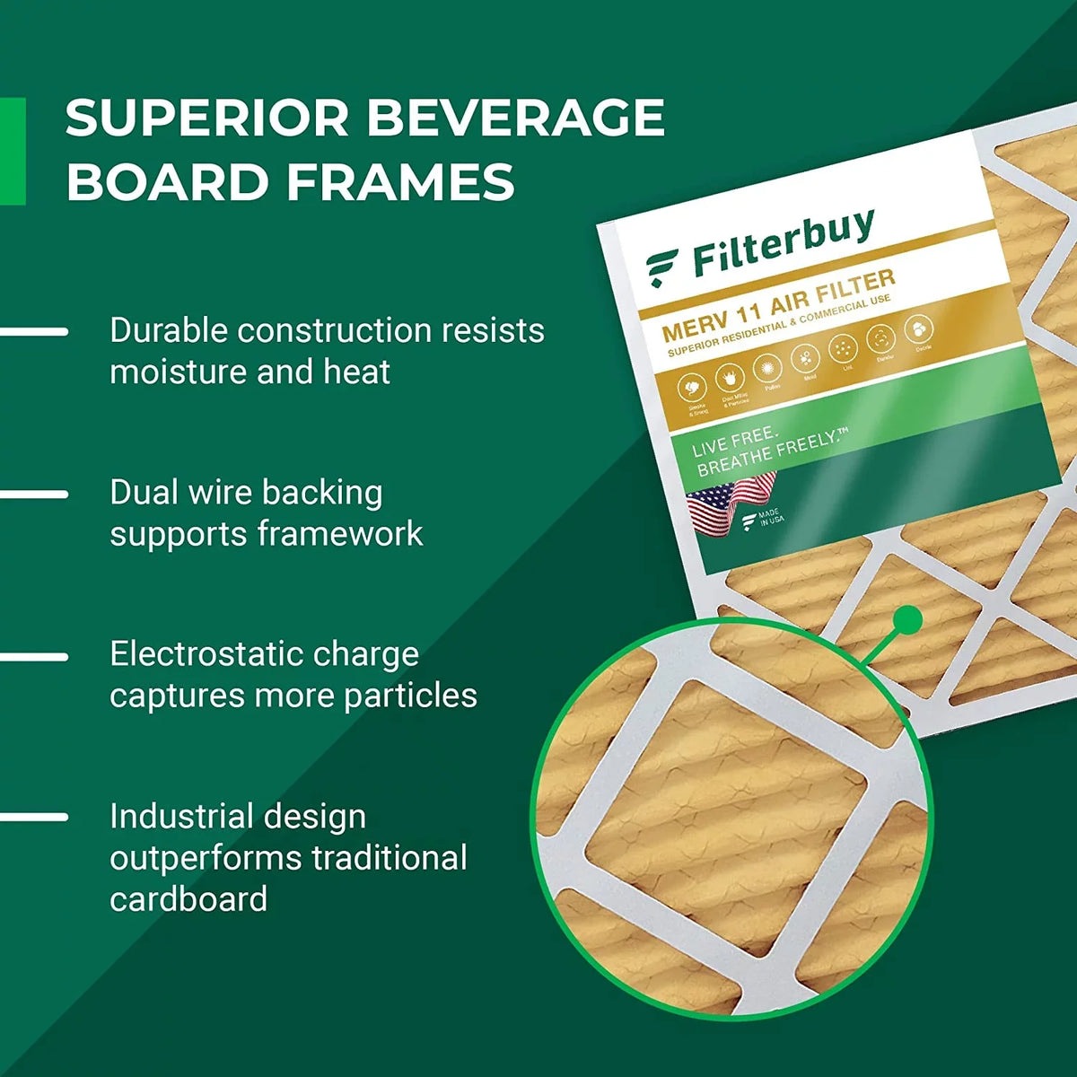 Furnace Pleated 11 Air Filters MERV for 104/2140 HVAC Aprilaire 15.75x27.63x3.50 AC Space-Gard Filterbuy (1-Pack)