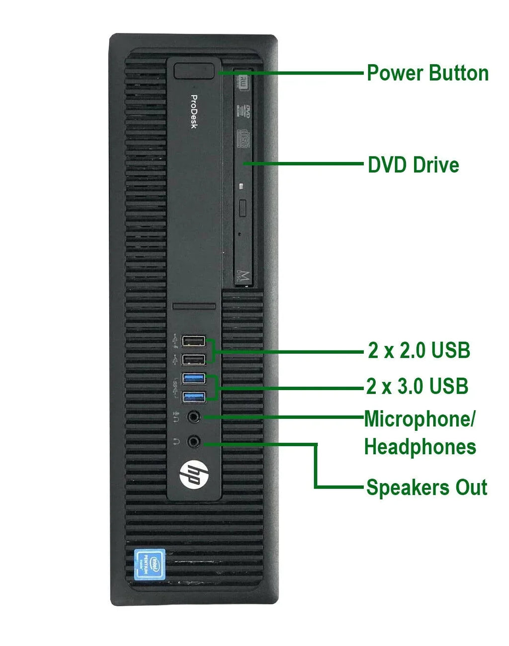 Pentium CPU HP 3.3GHz Mouse, Keyboard Win10 WiFi, Ram, 22" LCD, Desktop (Refurbished) G4400 600 G2 DVD, 8GB 1TB & New PC Pre-Owned Computer Intel HDD, Pro