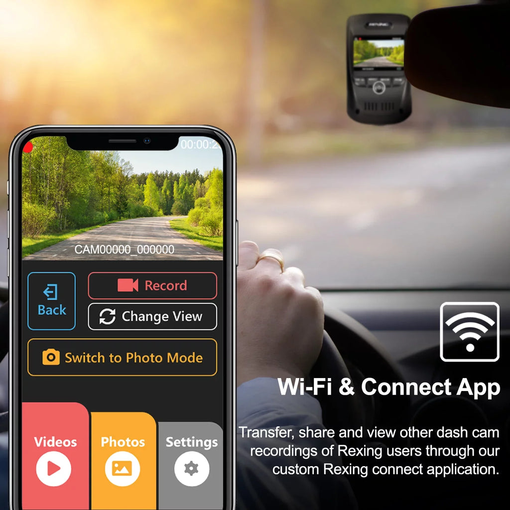 V1 with & Wi-Fi Rexing GPS Cam 2160P Dash 4K Max Channel Single