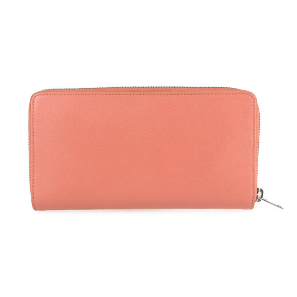 zipper leather long wallet Pre-Owned round BALENCIAGA (Good) essential Balenciaga 519641 pink salmon