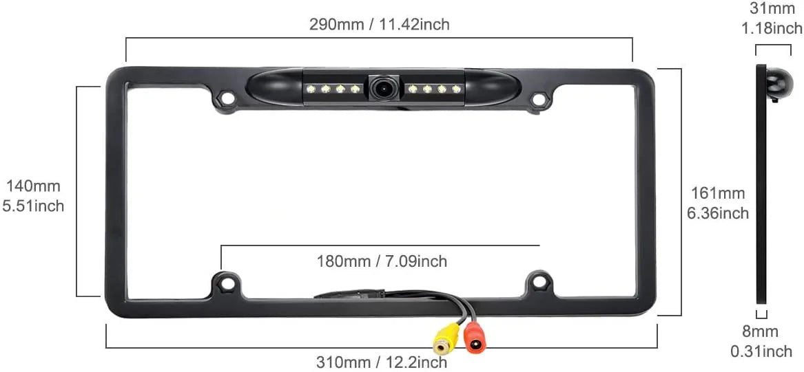 KWM950BW Frame for KW-M950BW Black Camera Rearview JVC Backup License Plate