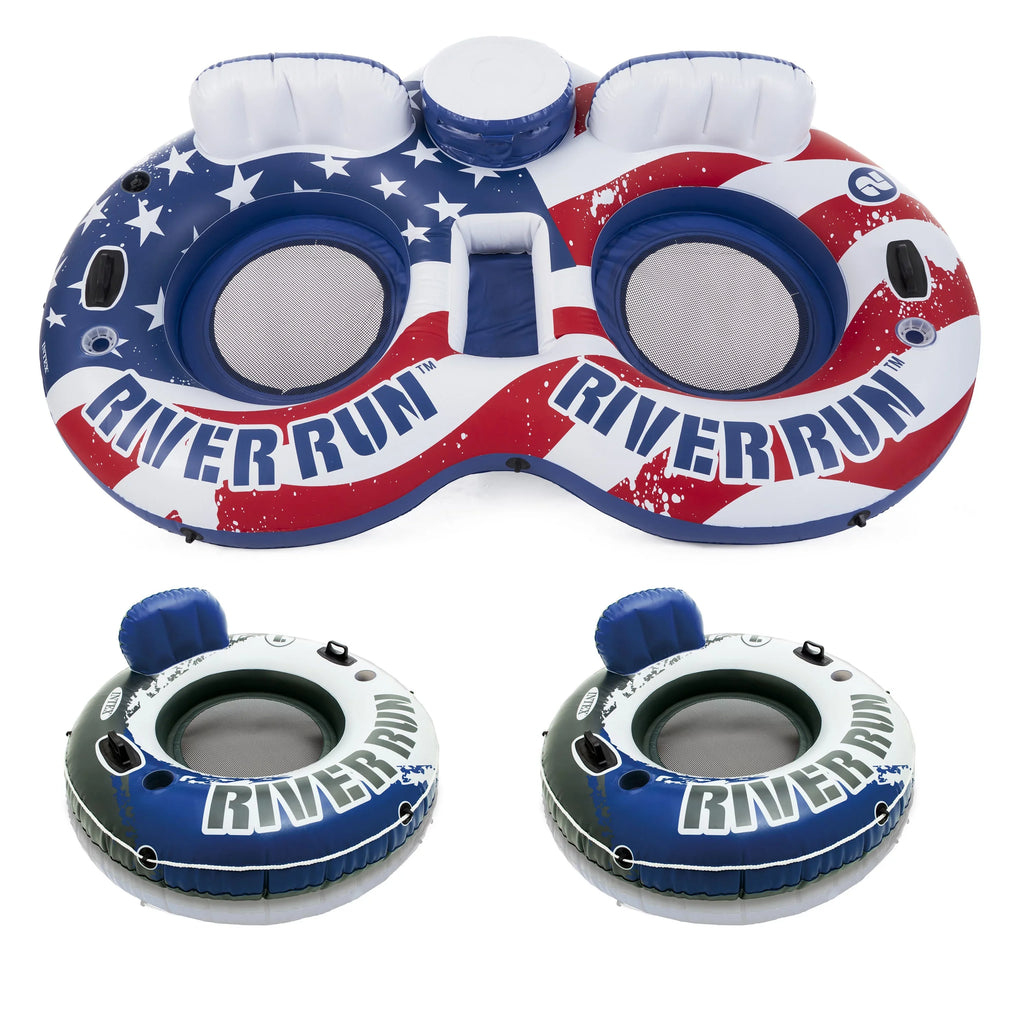 River (2 Tube w/ Intex Person Flag American Person 1 2 Float Pack) Run