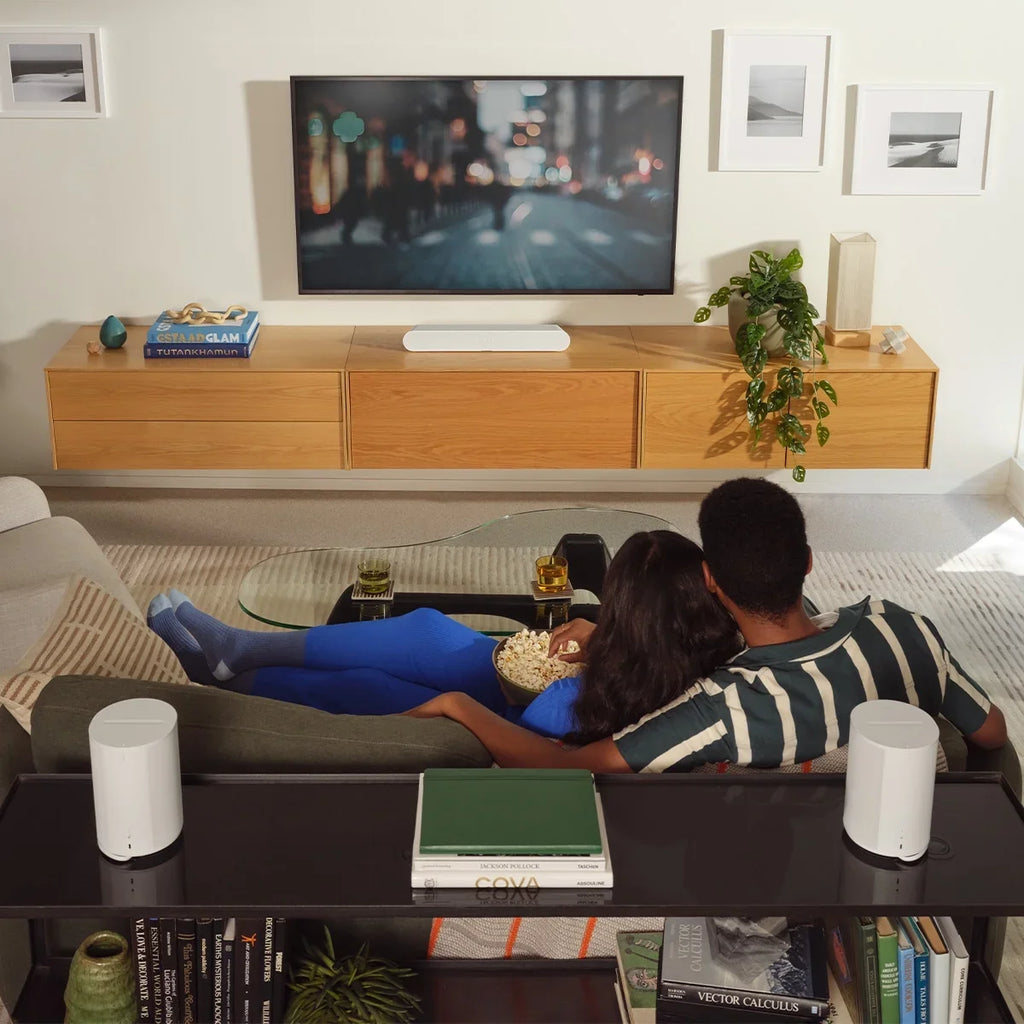 (White) Pair Built-In Bluetooth, Tuning Technology, Control Wireless Sonos & Trueplay - Voice with 100 Speakers Voice-Controlled Acoustic Era Smart