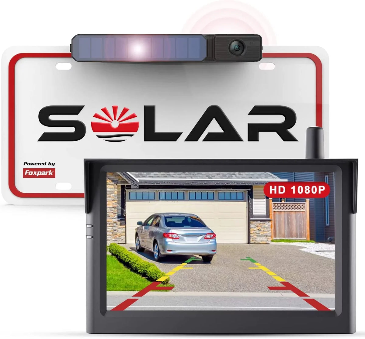 Camera RV Camera 3) Monitor Channels Highway Wireless Camera 5" Reverse for Solar (Solar Van,Camper Foxpark Rear Trailer System Backup Observations View 2
