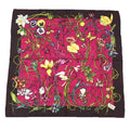 Flower Bordeaux 100% Large Silk Pink Pre-Owned New) aq9410 Print Scarf x Carre Muffler Flora (Like