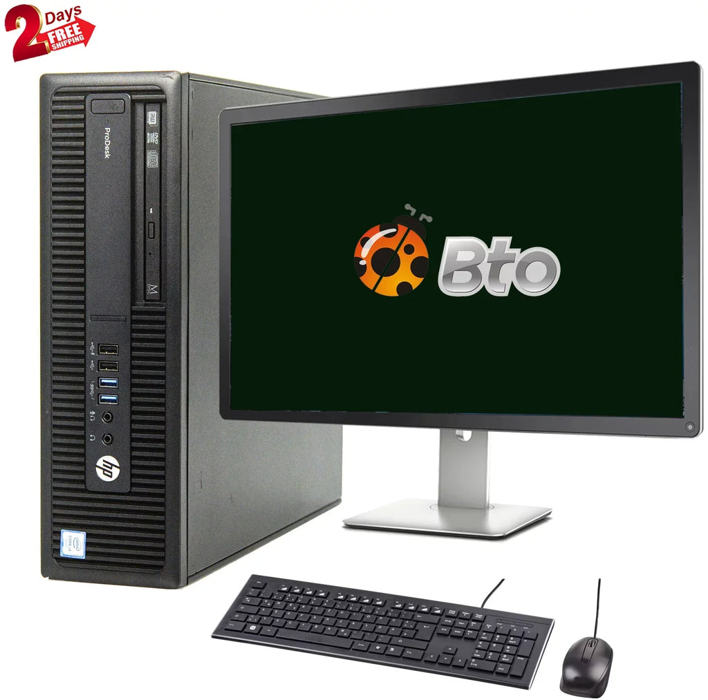Pentium CPU HP 3.3GHz Mouse, Keyboard Win10 WiFi, Ram, 22" LCD, Desktop (Refurbished) G4400 600 G2 DVD, 8GB 1TB & New PC Pre-Owned Computer Intel HDD, Pro