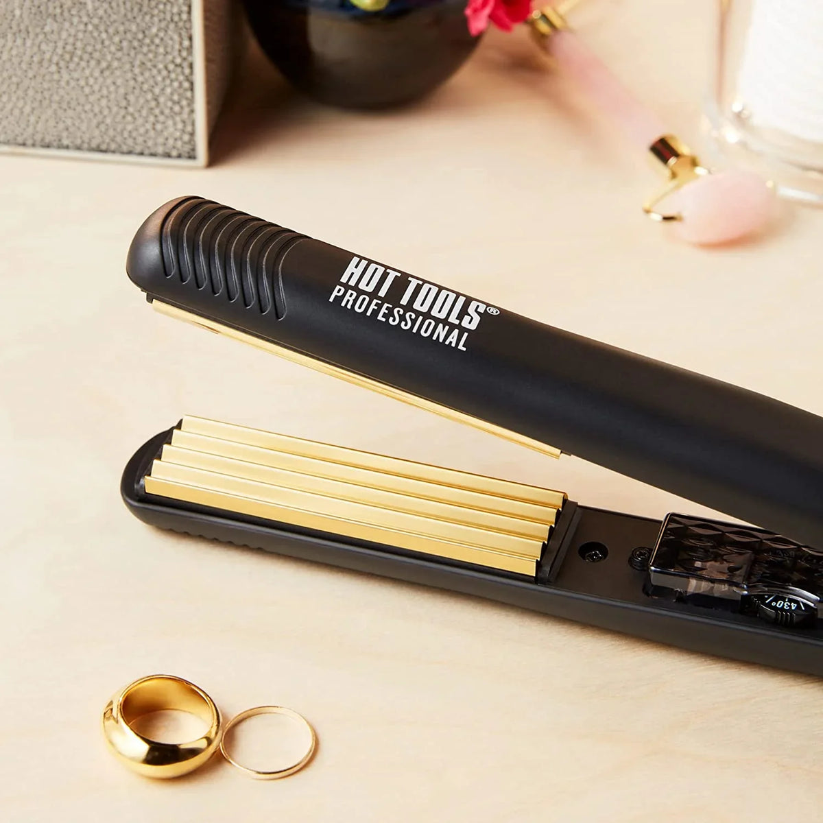 Light Pro Volume and in) Hot Crimping Iron Artist Crimps Gold 24K (1 For Textured , Tools