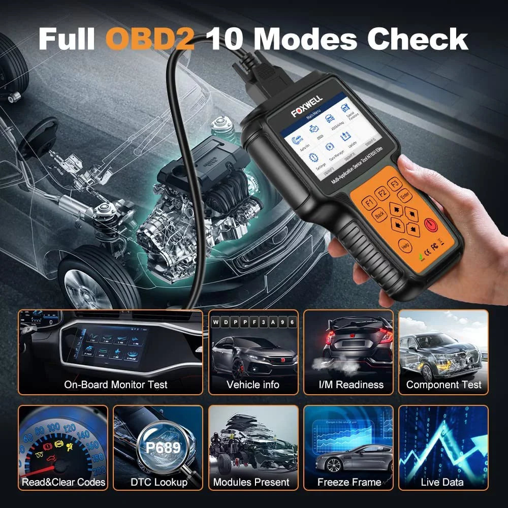 TPS TPMS Scanner EPB NT650 25 SAS OBD2 Airbag Functions DPF Elite ABS with FOXWELL Reader Automotive Engine Special EPS Code