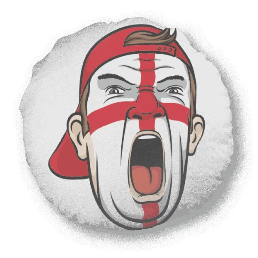 Screang Round Head Makeup Flag Throw Home Facial England Pillow Cap Cushion Decoration