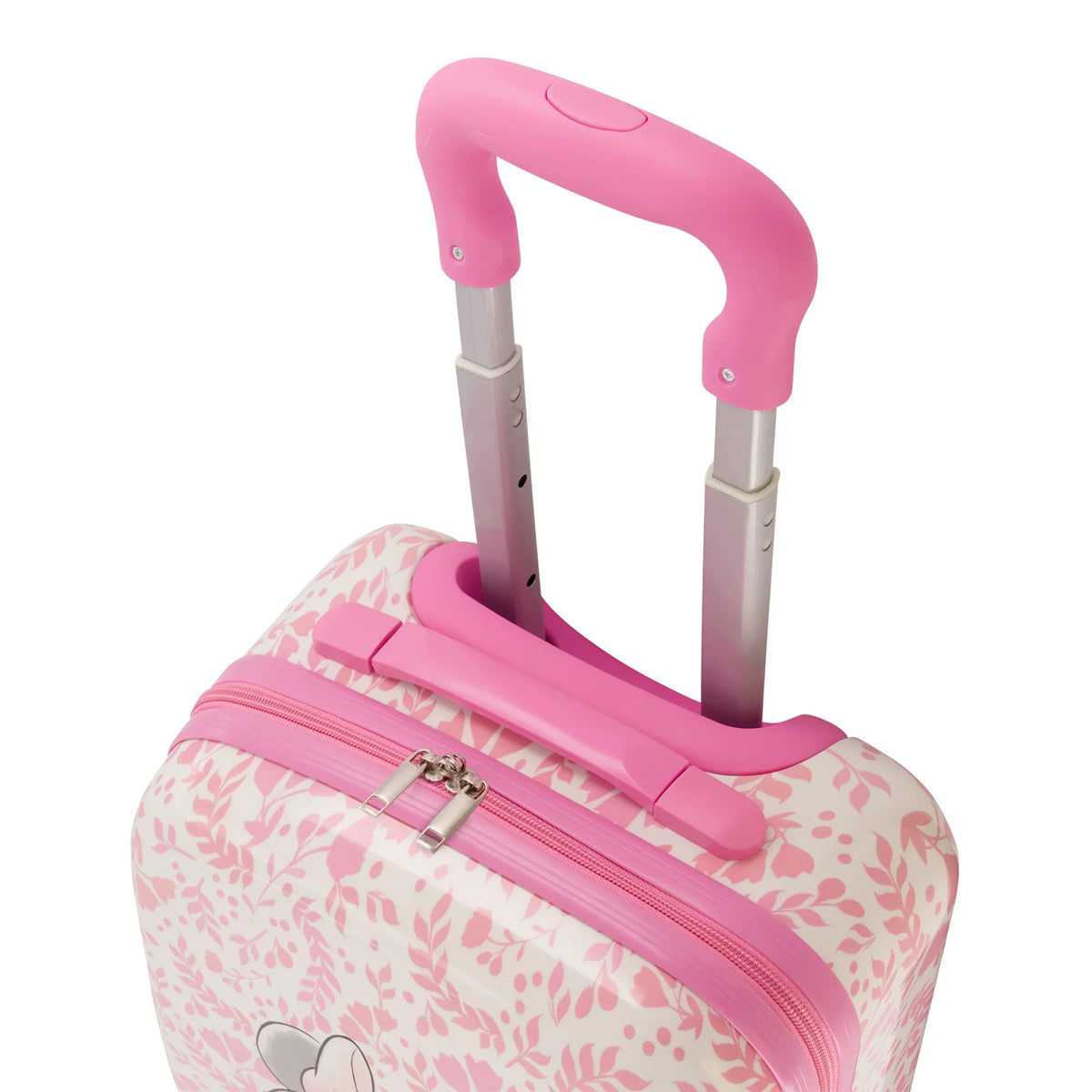 On Wheels, Floral 21 Pink Kids Disney Rolling - Carry Suitcase Minnie with Mouse Hardshell Inch Luggage,