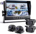 eRapta for Camera Function Waterproof View HD Screens 4 inch Camera 1080P Box RV Quad and Trailer Semi Split Night Truck Rear Side Record 9 IP69 Backup Vision