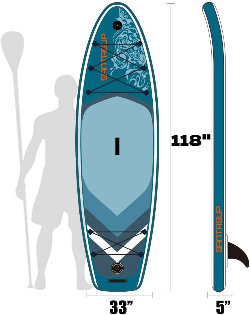 for Premium Deck, 11'x33 330lbs Board Max Up with Youth Non-Slip Adults, Wide Fishing Accessories, Inflatable Paddle & for Stand SUP Surfing, x6 & Stance,