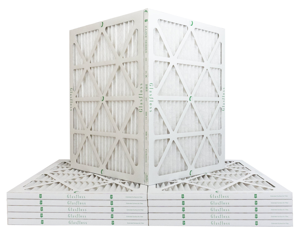 Filter (Pack 12) In Pleated or Home AC HVAC Air 2" - or Air - - - Glasfloss Filter - Made Office - Air 16x20x2 10 The of Filter Furnace USA. MERV