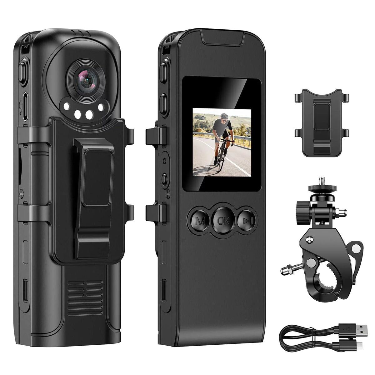 Losfom Worn Audio with Body (Only WiFi Z02 1296P and Camera Body Camera, Recording Video Camera)