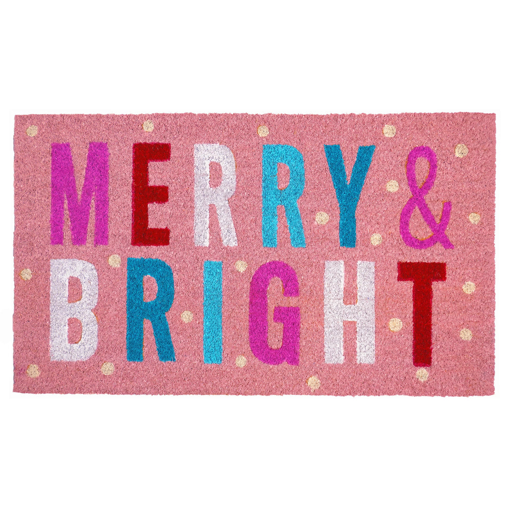 107561729 Mills Merry Doormat 17" x 29" Calloway & Bright Pink