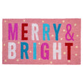 107561729 Mills Merry Doormat 17" x 29" Calloway & Bright Pink