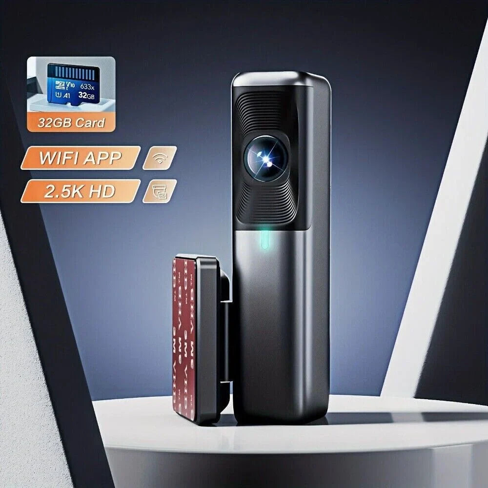 Dash 1440P Support Max, 32G Night Camera VVCAR Vision, Free 128GB Cars Recording, WiFi for Loop Card, Dash Cam G-Sensor, 2.5K Car