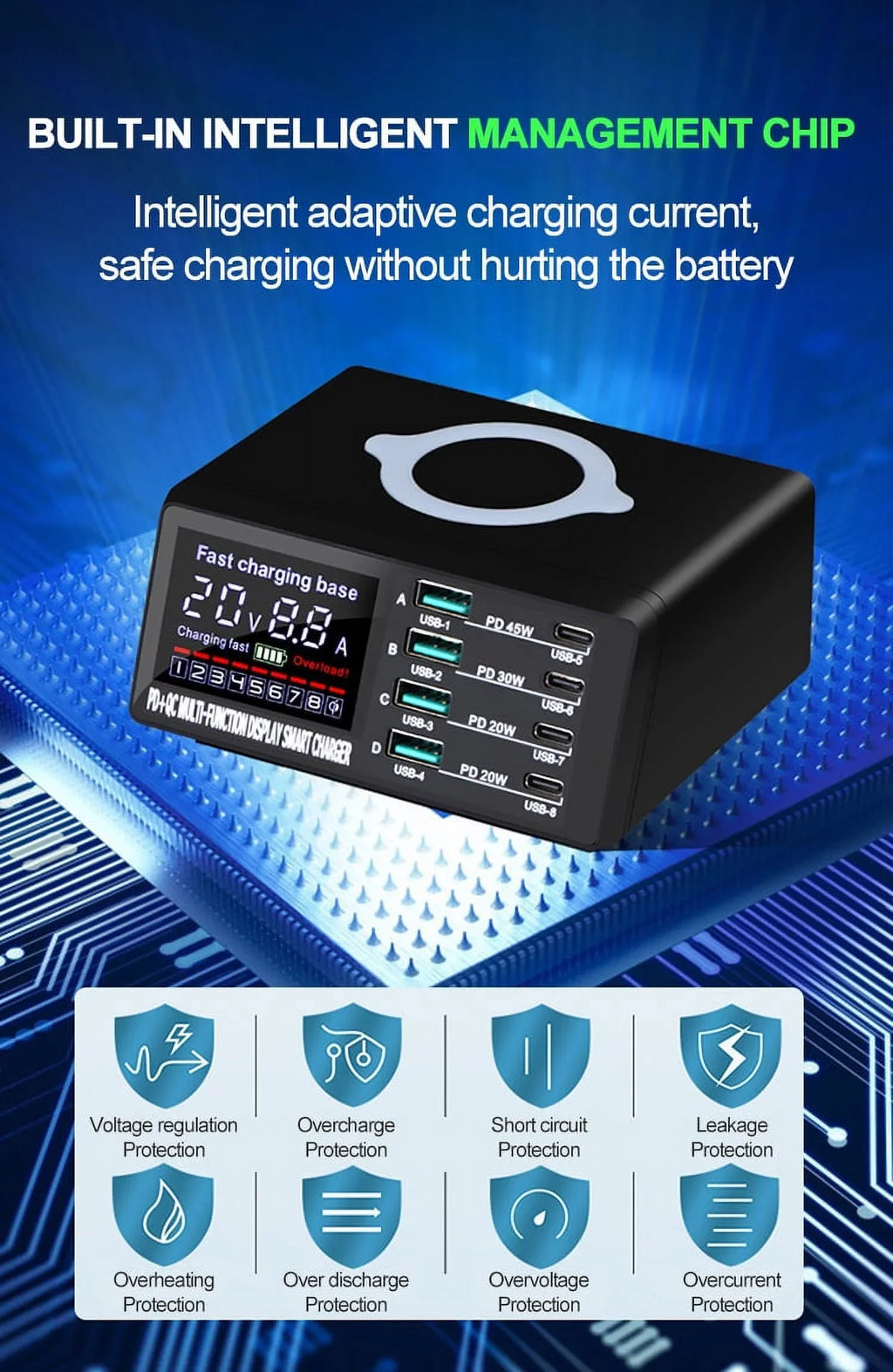 Charger Xiaomi RIWPKFH Charger 13 PD Wireless 110W 12 Huawei Fast Charger C Station 11 Charging iPhone Phone Adapter USB For USB