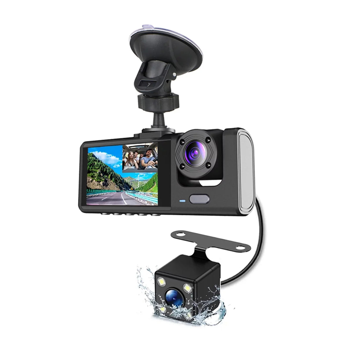 and Rearview Night Car Camera Apexeon Dash Vision Cam Recorder, Mirror Front Design Rear,
