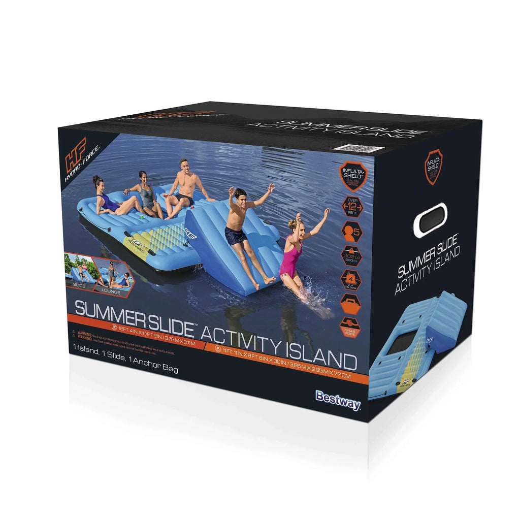 Island, Slide Blue Summer Person Inflatable Activity Force 5 Hydro Bestway