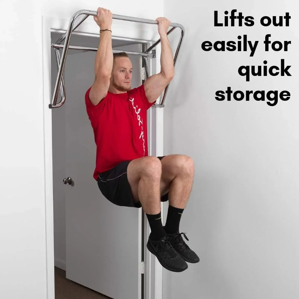 Pull-Up Exercise Bar Gym For 300Lbs Training Bar Strength Secure Up For Mount, Doorway Home Up With Adjustable Bars, Door Capacity Frame, Bar, Pull Door