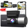 Super LCD Night Dash Vision, Built-in GPS, and UHD Dash IR with Dash Front 64GB Camera Camera 4K Cam 5G Dual Rear, 3" Vehicle Cam Car WiFi 4K+2.5K WOLFBOX Card, with