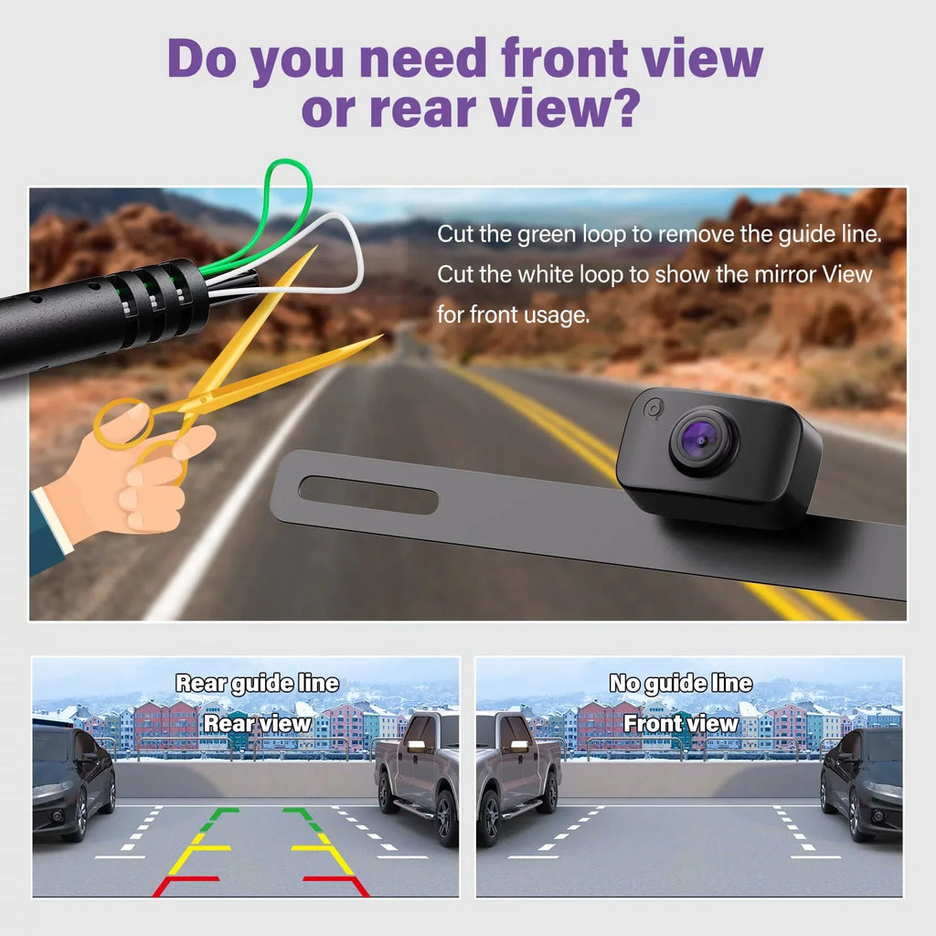 Backup Rear Camera, Rear Camera ERT11 Car SUV eRapta Pickup Front Truck View Plate License HD Reverse Van for RV Camera